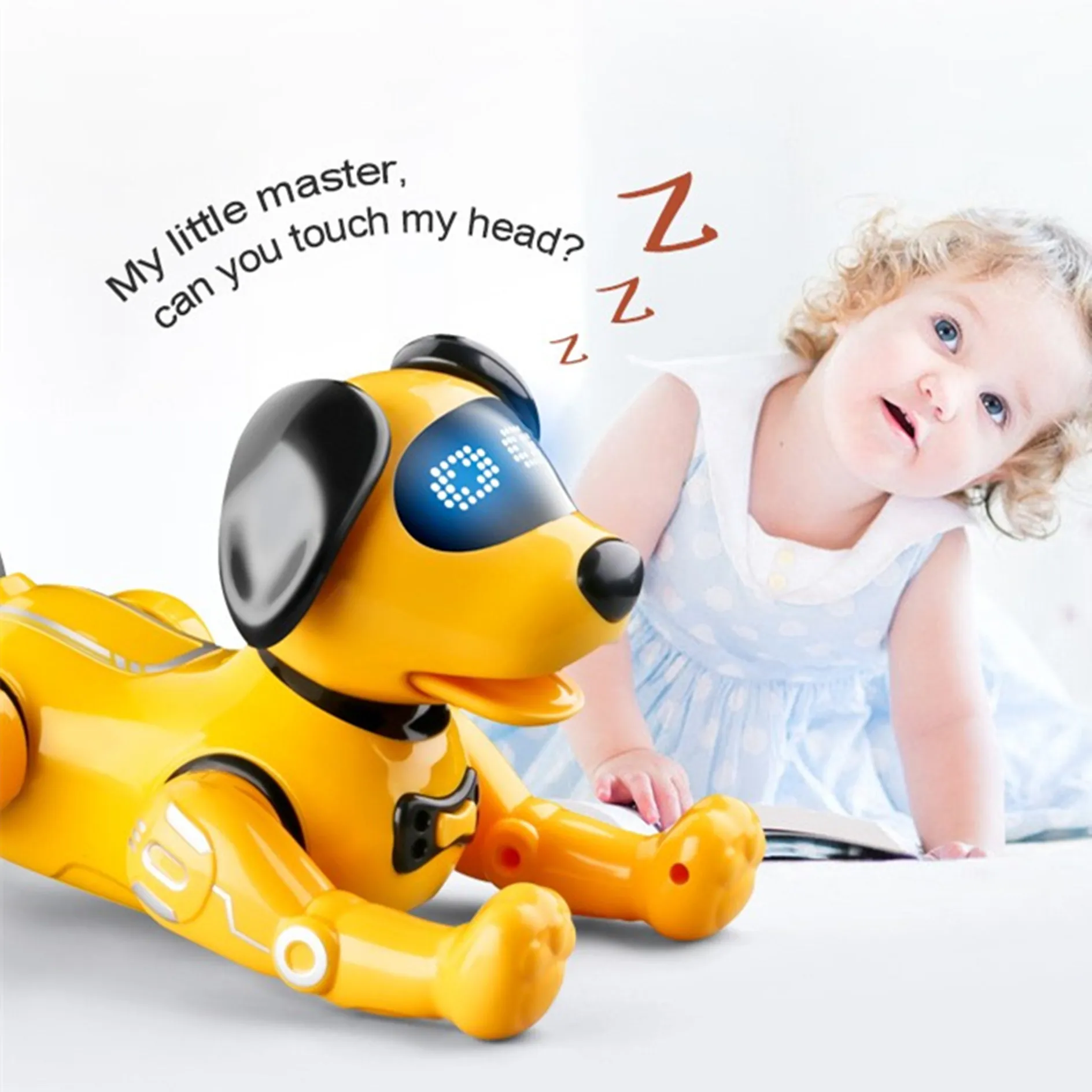 Programmable Intelligent Robot Sliding Rotation Smart Dog Interactive Music Voice Children Boy Remote Control Toy Puzzle Science