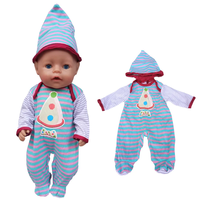 

Pajama Overall for 43cm 40cm Baby New Born Doll Clothes Children Girl Toys Outfits