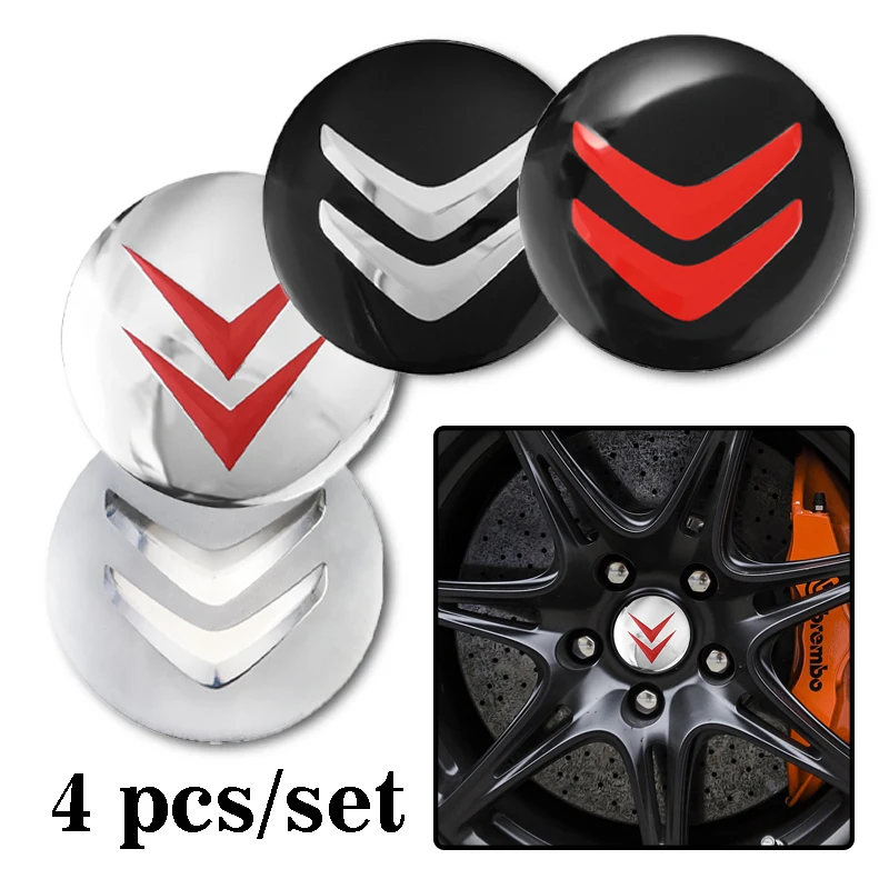 4Pcs 56mm Car Wheel Center Hub Caps Sticker For Citroen C1 C2 C3 C4 C5 C6 C8 DS4 DS5 DS6 DS3 C Xsara Picasso Cactus Accessories