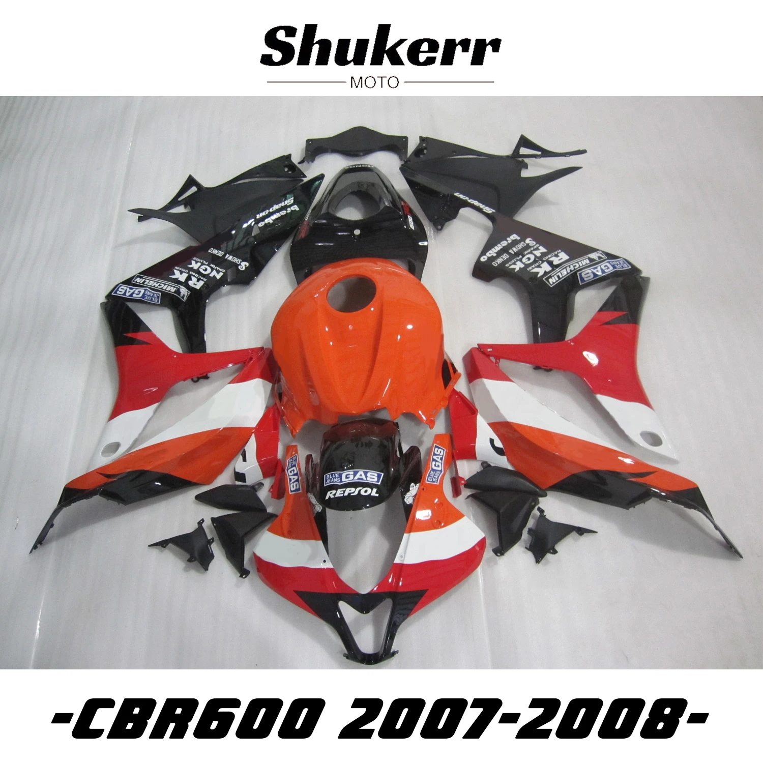 

Fit for Honda Cbr600 2007-2008 New Abs Motorcycle Plastics Fairing Kit Injection Mold Bodywork Panel Kit
