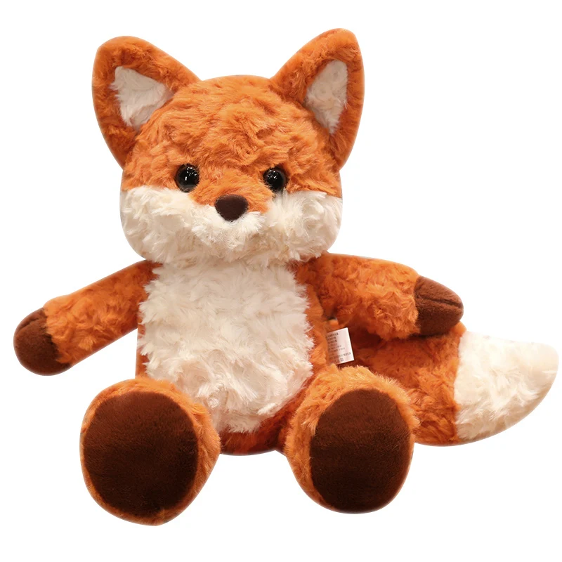 Peluche renard kawaii 35/50cm, adorable, douce, enracinée, pour bébé fille, jouet beurre, cadeau, décor, nouveauté