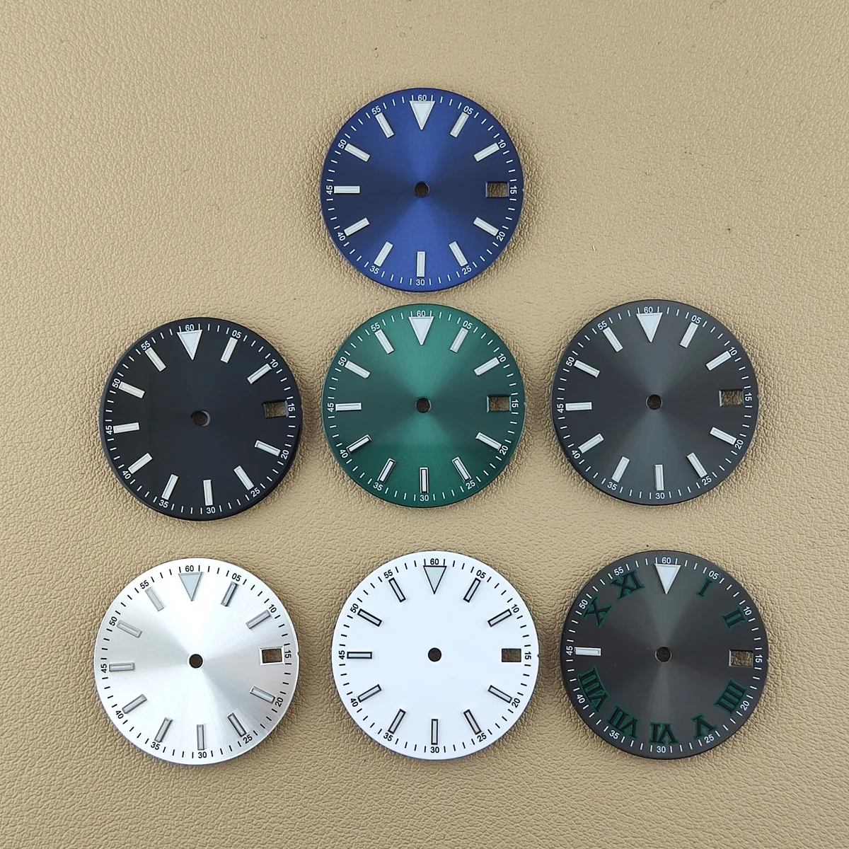 28.5mm angka Romawi nh35 dial nh36 dial logo kustom casing jam nh35 casing NH36 nh35 gerakan aksesori jam tangan olahraga bagian 3