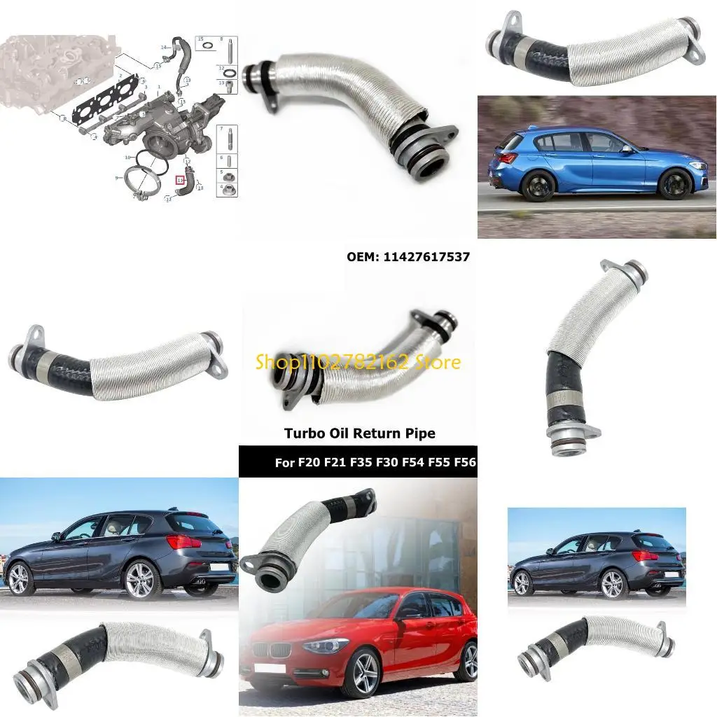 

547B Engine Parts Turbos Oil Feed Pipe Turbocharger Oil Return Line for MINI F49 F20