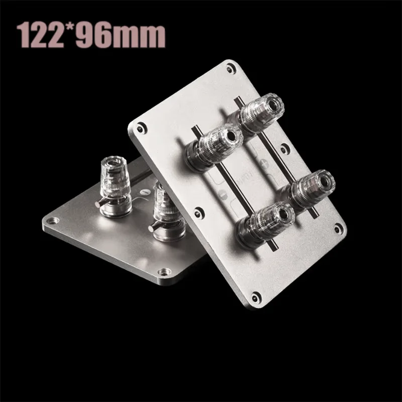 Hifi Speaker Terminal Aluminum Plate Copper Gold-plated Output Column Amplifier Box Speakers Diy Horn Socket  Banana Wall Plate