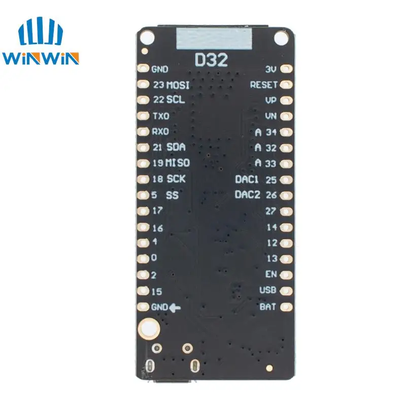 Picture 3: LOLIN D32 V1.0.0 - wifi+bluetooth board based ESP-32 esp32 ESP-WROOM-32 4MB FLASH Arduino MicroPython Compatible