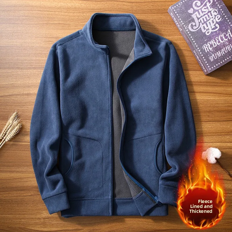 سترة Thiened Fce للرجال على الوجهين سترة دافئة غير رسمية ملابس علوية مقاومة للاهتراء معطف متين للإحساس Fce #4