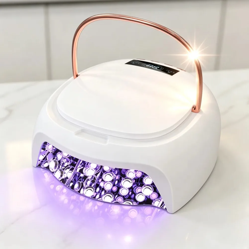 Lâmpada de Unhas UV LED Recarregável, Secagem Rápida, Alta Potência, Máquina Automática para Secagem de Esmalte em Gel, para Uso Doméstico e Salão