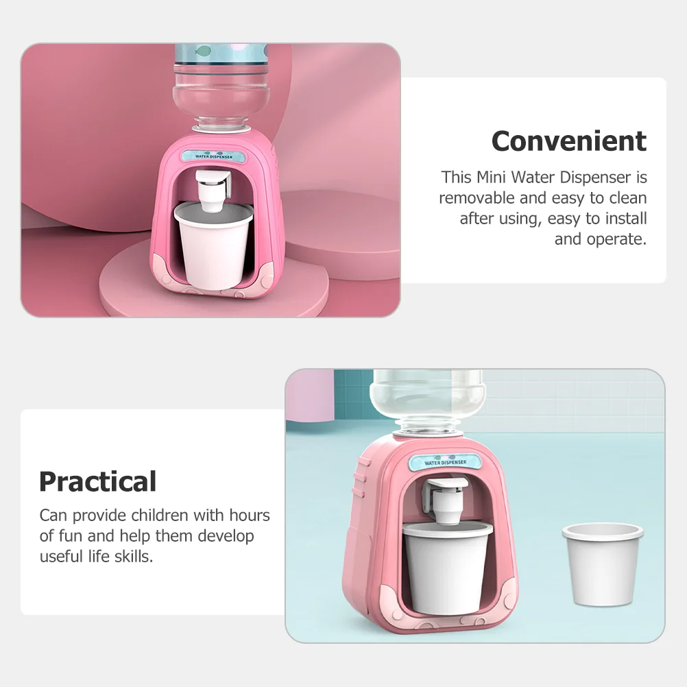 Mini appareil de cuisine distributeur d'eau, petit refroidisseur de bureau pour enfants, jouet rose pour chambre à coucher, tout-petits