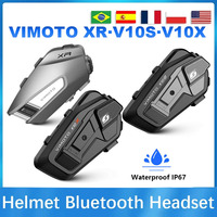 Vimoto New XR/V10S/V10X Motorcycle Helmet Bluetooth Headset Multi-person Call Helmet Interphone Waterproof  IPX67 Noise Reductio