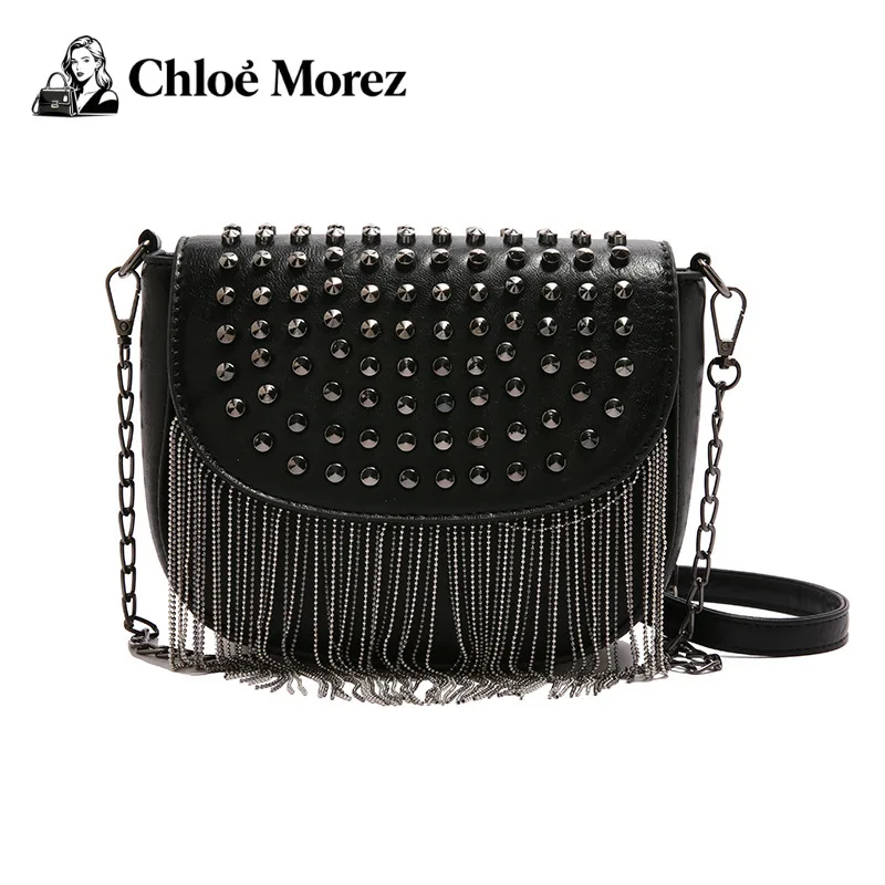 حقائب نسائية حقيبة كتف عصرية بشراشيب شخصية برشام تريند حقيبة سرج كروس متعددة الاستخدامات #1