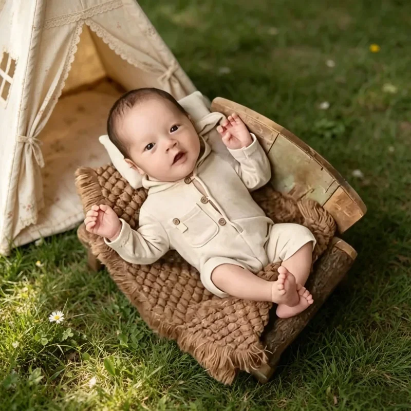 Weiche Häkeldecke 1 Stück Korbfüller Neugeborenen-Fotopad Baby-Hintergrund-Requisite Mehrfarbiges Studio-Fotografie-Zubehör