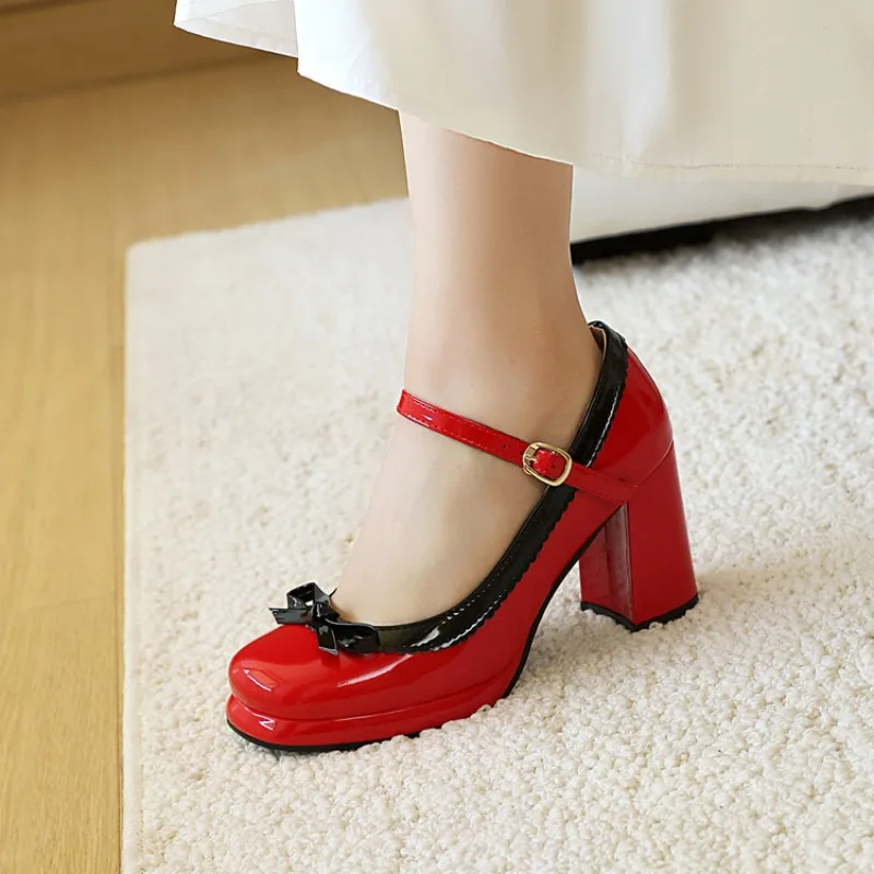 2026 New Summer Women's Shallow High Heels Fashion Trend Bow Round Head Sweet Date Women's Shoes Size 34-44