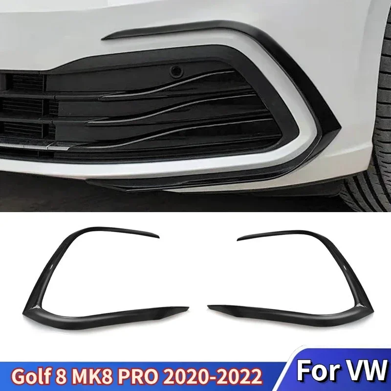 For Volkswagon VW Golf 8 MK8 PRO 2020-2022 Car Front Bumper Fog Light Lower Grille Spoiler Modification Car Body Kit Accessories