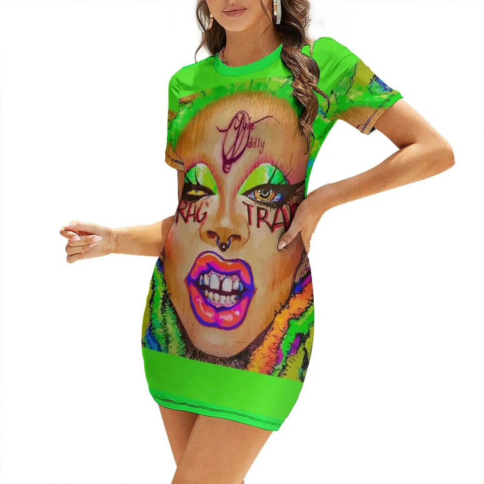 Yvie Oddly Drag Queen Short-Sleeved Dress Party dresses for women Dress women summer clothes summer dresses womens 2026