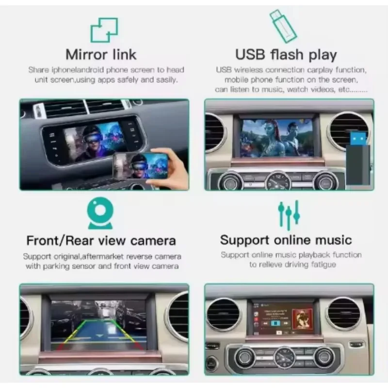 Android Auto Multimedia Wireless Carplay for Jaguar F-type  Jaguar Xf  Jaguar Xe for  Usb Dsp AI Box