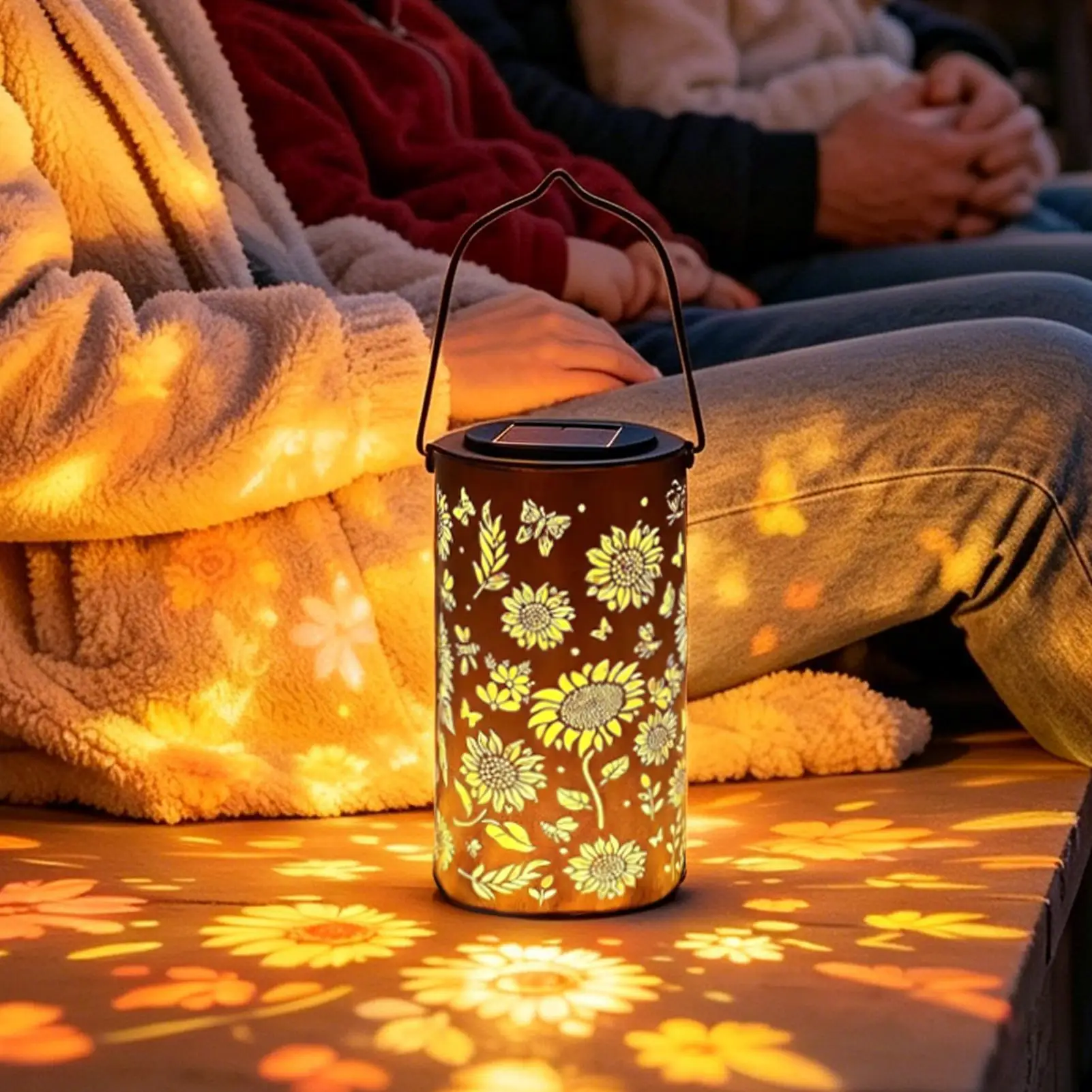 Sunflower Solar Lantern Weatherproof Metal Colorful Sunflower Solar Lights Outdoor for Yard Patio Balcony Lawn - view 3
