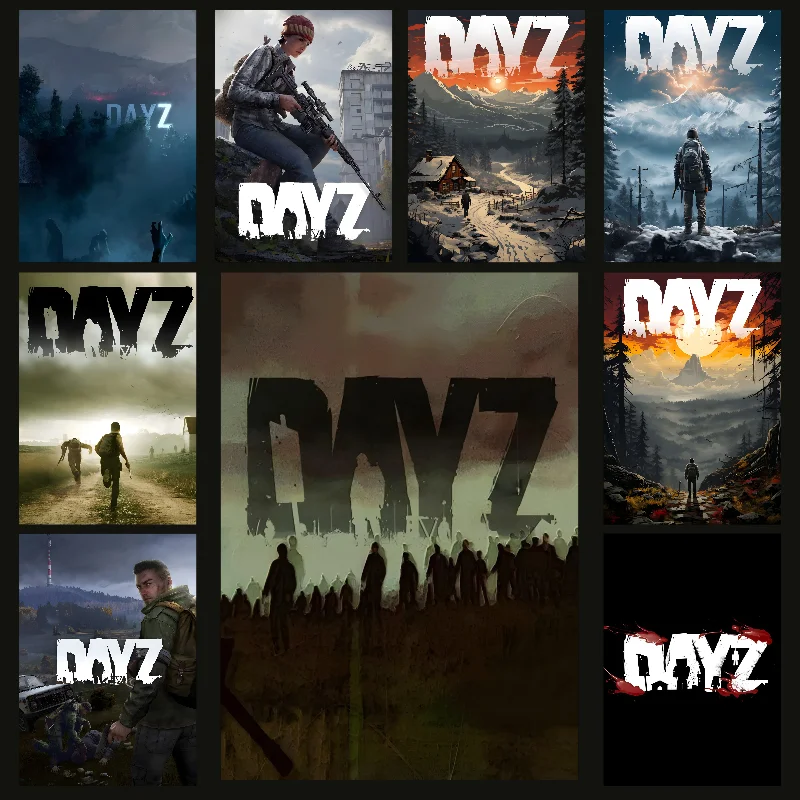 Dayz Gaming Poster, selbstklebende Kunst, wasserfester Papieraufkleber, Kaffeehaus, Bar, Zimmer, Wanddekoration