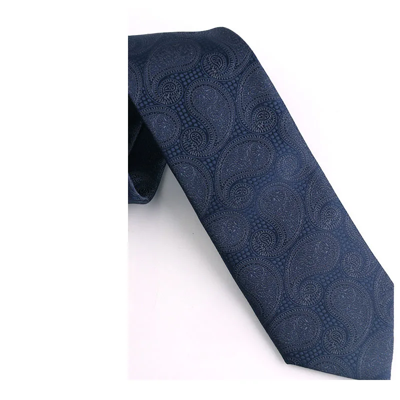 Dark Blue Black Ties For Mens Luxury Shirt Collar Necktie Paisley Floral Slim Tie Business Suit Accessories Man Wedding Cravate