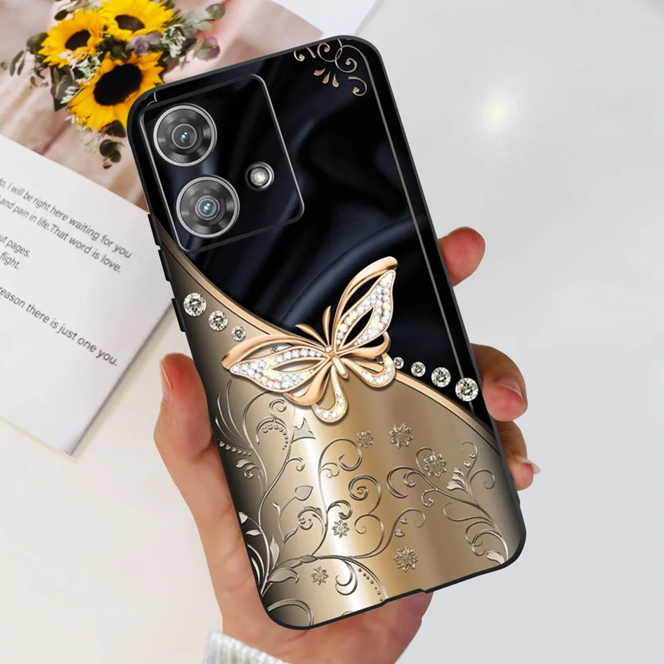 For Motorola Edge 40 Case Moto Edge 40 Neo 5G 2023 Cover Stylish Pattern Soft Slim Black Fundas For Moto Edge40 Edge40Neo Bumper
