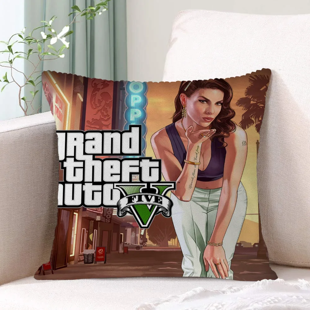 

Роскошное украшение для гостиной, наволочка из GTA 50x50, декоративные подушки, Наволочки для пилоу, персонализированный подарок, домашняя подушка 45x45, подарки