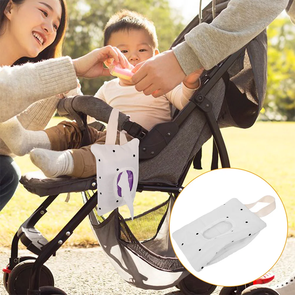 

2Pcs Wet Tissue Bag Waterproof Baby Wipe Travel Holder Refillable Container Hanging Stroller Storage Portable Baby Wipes Bag