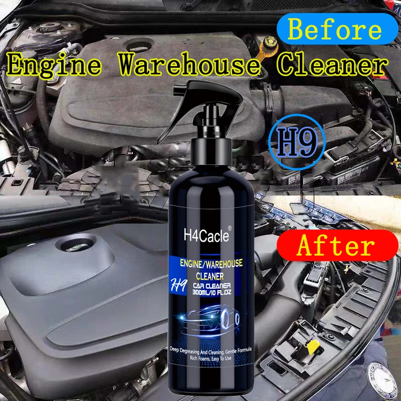 H9 Car Engine Compartment Degreaser Foaming No Wipe Head Water Degreaser Remove Heavy Duty Grease No Wash