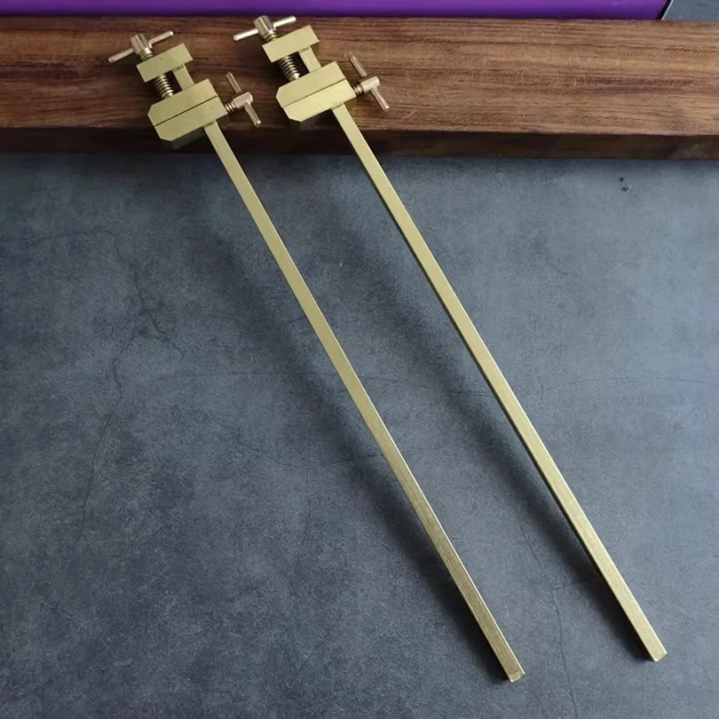 2Pcs Woodworking Japanese-style Wood Clamp, Brass Parallel Clamp Fast Fixed Clip Auxiliary Fixture Splicing Board Positioning