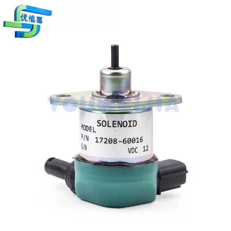 Kubota D1005 D1105 D905 Engine Fuel Shutdown Shut Off Solenoid Valve 17208-60016 17208-60015 Generator Stop Solenoid DC 12v 24v