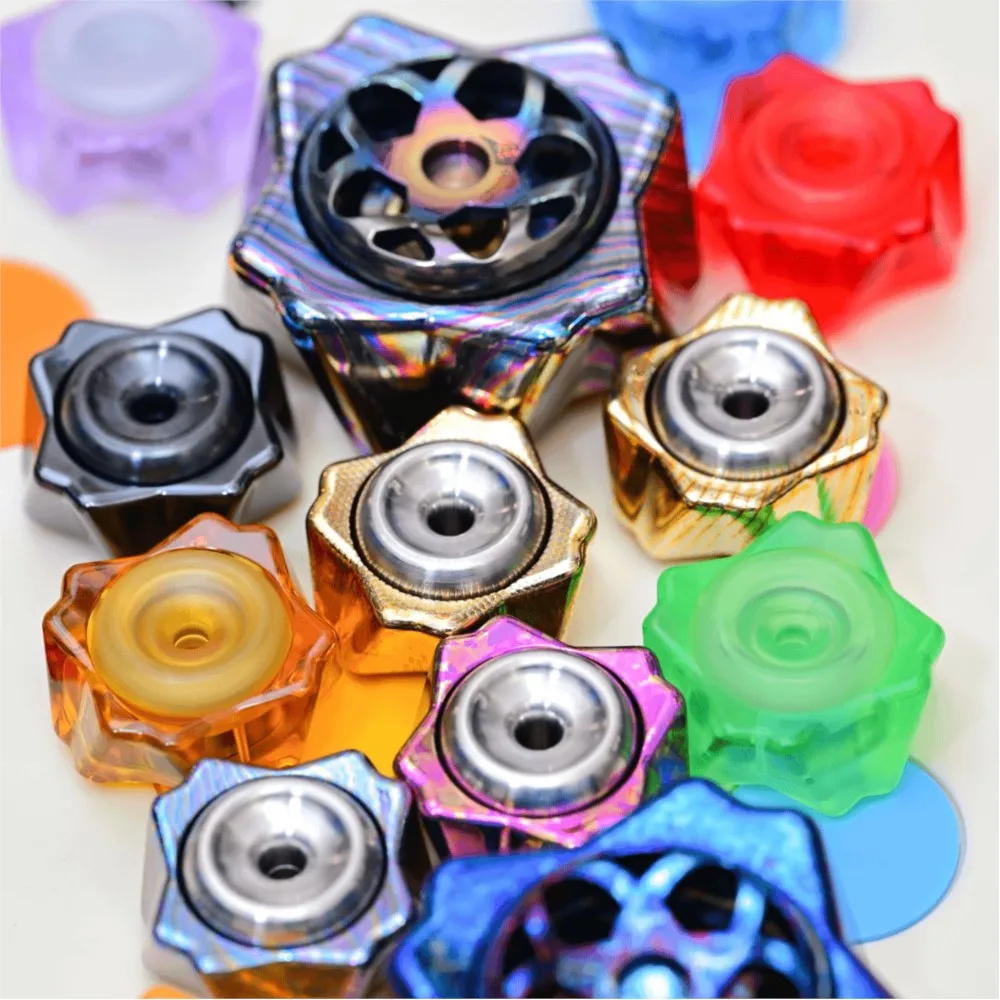 YOUBING EDC Mini Sakura Cake Fidget Spinner Push Feeling Multi-blade Fidget Spinner Anxiety Relief Gadgets Original Design