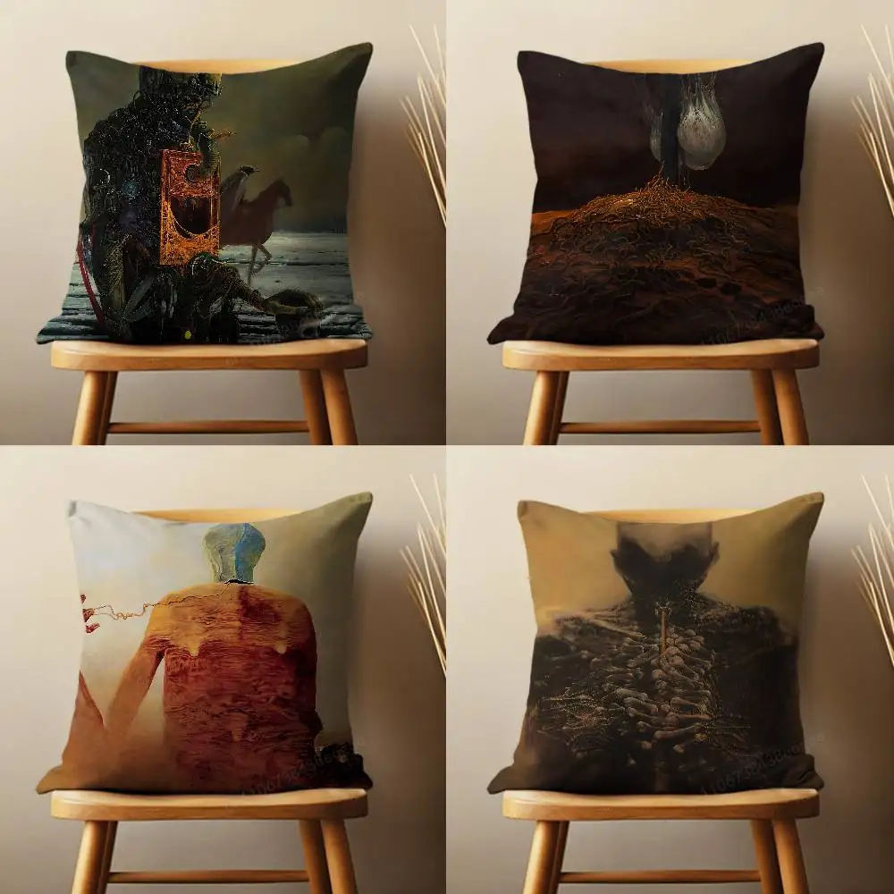 

Z-Zdzislaws B-Beksinskis Art Throw Pillow Case For 45*45cm,55*55cm,30*30cm,Car Pillowcase Home Bedchamber Decor Gift