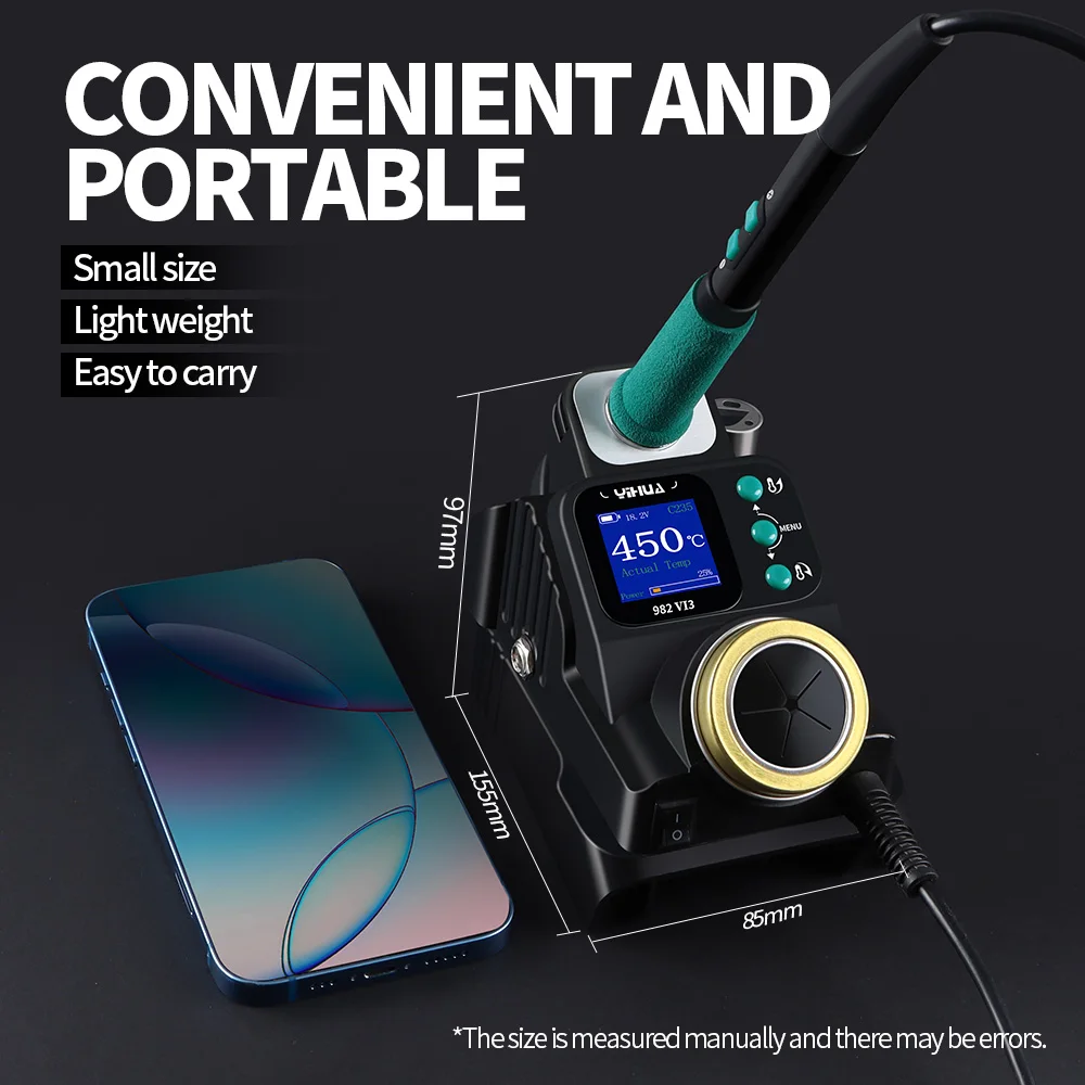 YIHUA 982-VI Cordless Soldering Station with 235 Soldering Iron for DEWEI MUTIAN MIWOQI Battery 20V Max DIY Repair Tools