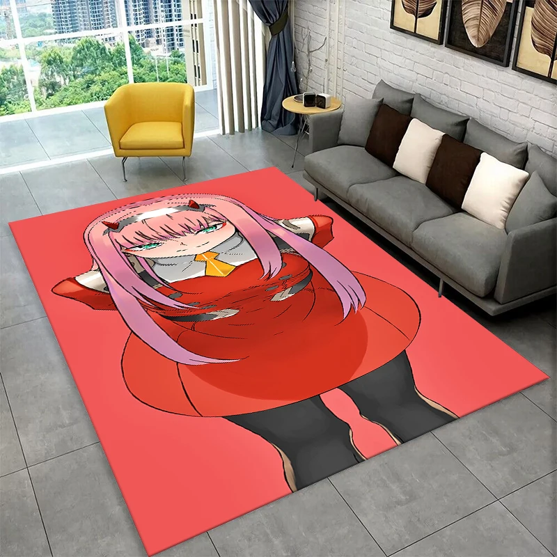 Cartoon Zero Two Sexy Girl DARLING in FRANXX  Carpet Rug for Bedroom Living Room Sofa Doormat Home Decor,Kid Area Rug Non-slip - view 4