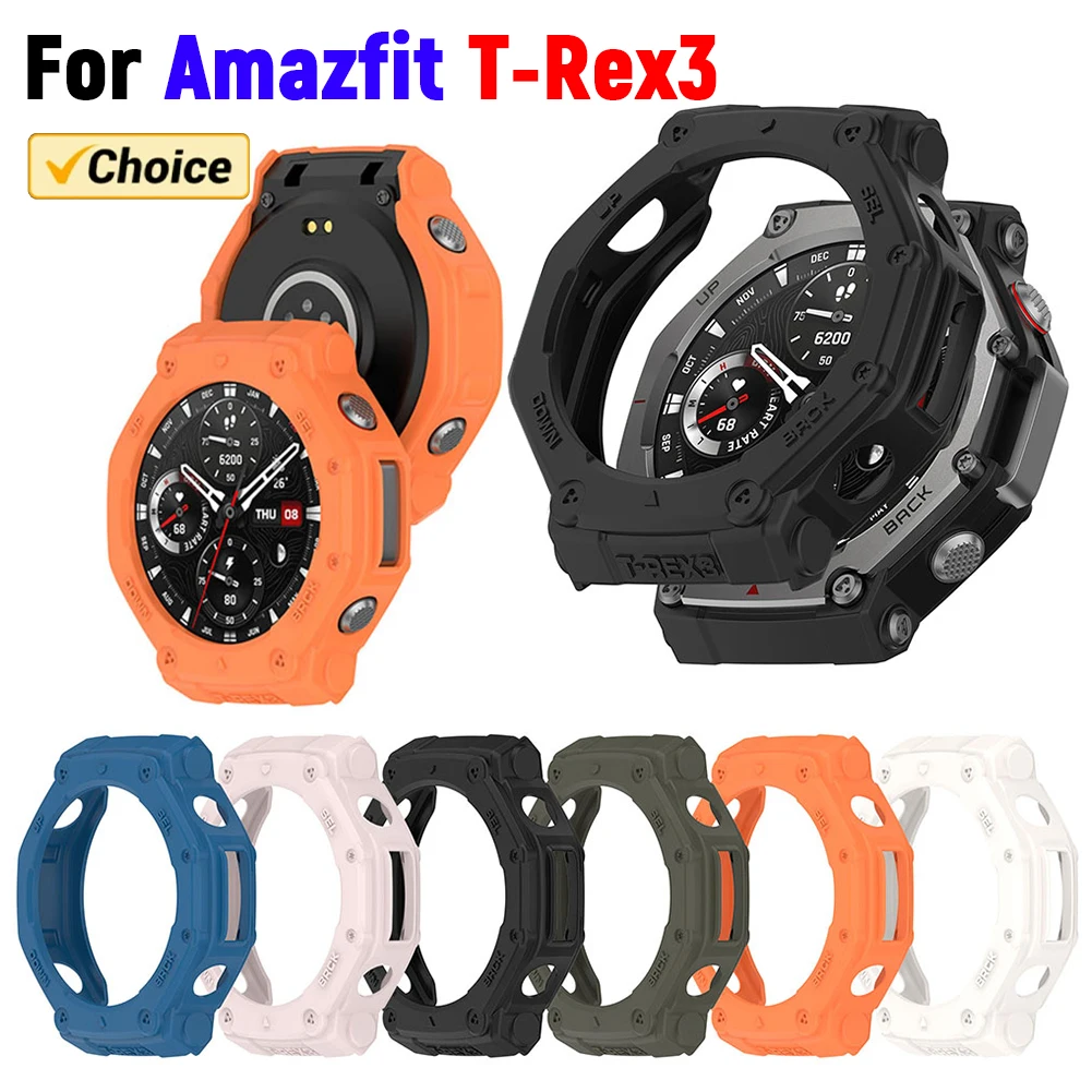

TPU Hollow Case Anti-Scratch Protective Shell Bumper Hollow Protector Shell Protective Cover Shell for Amazfit T-REX3 Watch