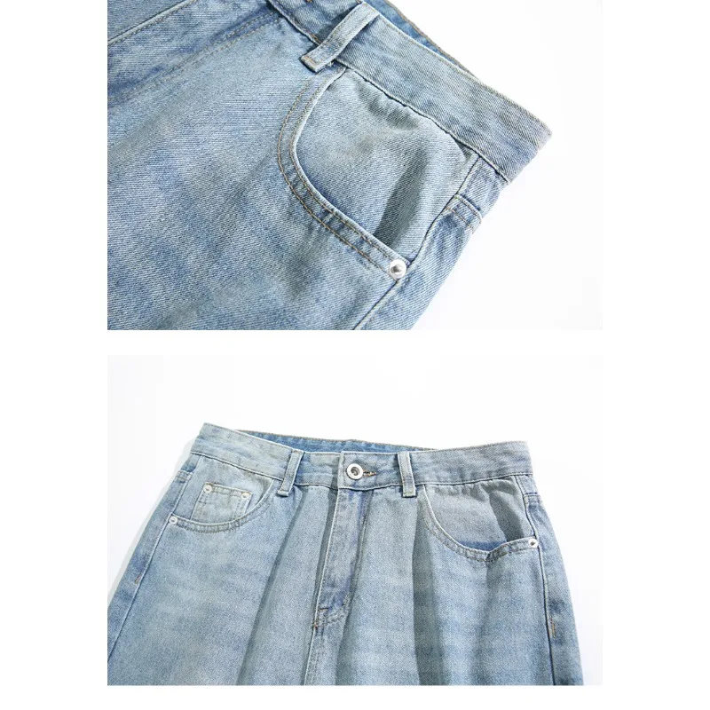 Jeans for Man Y2K Jeans Vintage Style Faded Destroyed Micro Flare Trousers Mens Casual Denim Pants