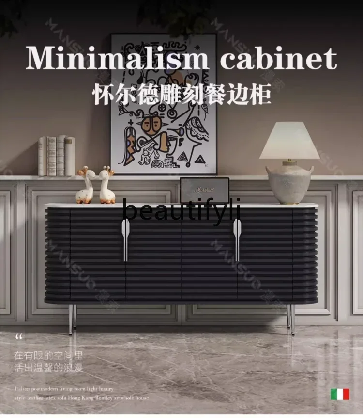 

zxqXZQItalian light luxury dining side cabinet bedroom solid wood smoke TV cabinet designer entrance cabinet