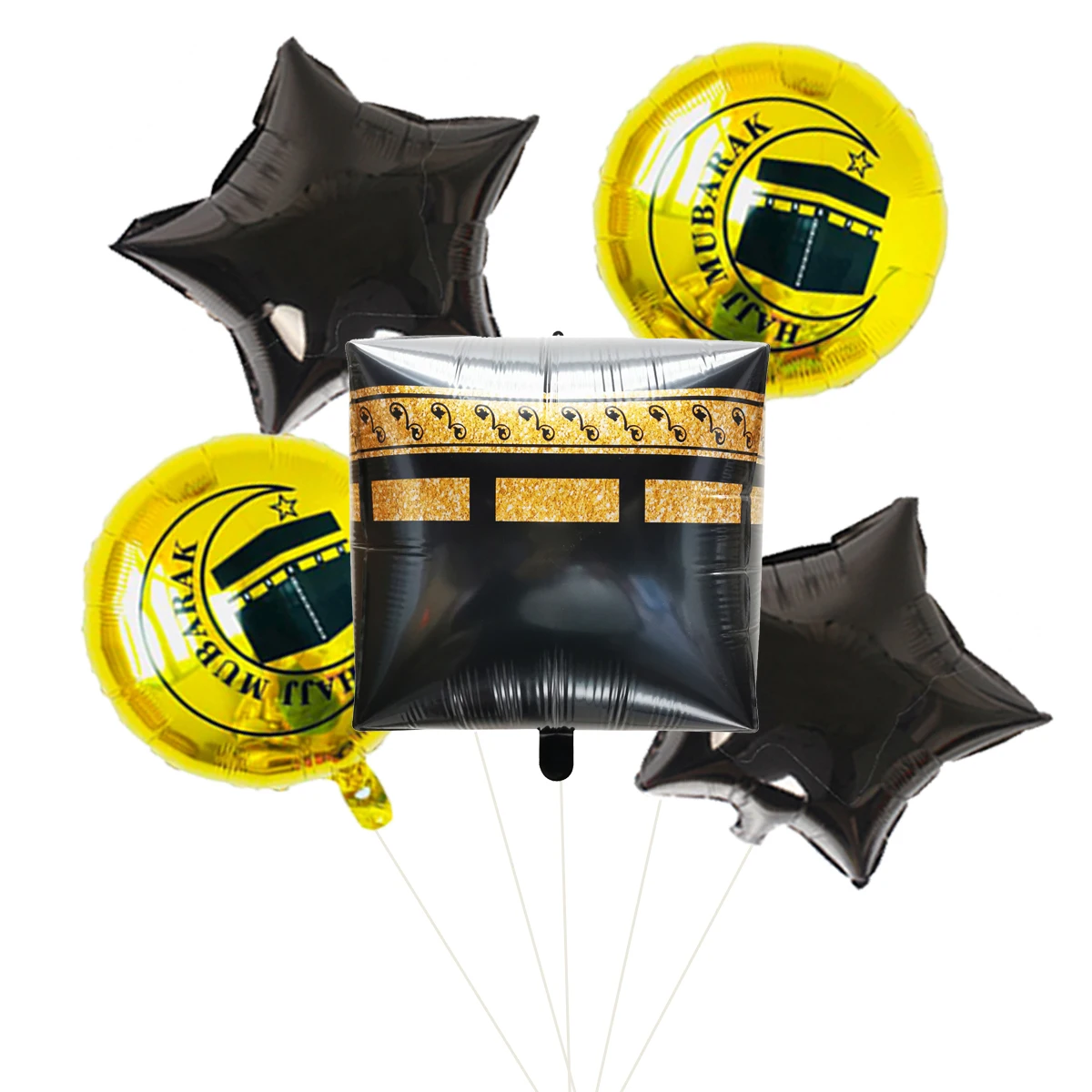

5Pcs moon star ramadan balloons eid balloons eid mubarak balloons HAJJ mubarak balloons festival party supplies