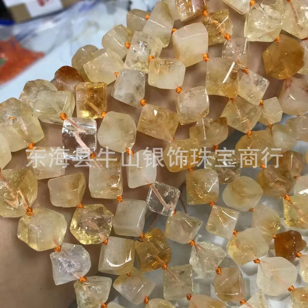 Citrine Amethyst white Cryatsl tigereye stone square 10-11mm nature for making jewelry necklace 38CM FPPJ wholesale loose beads