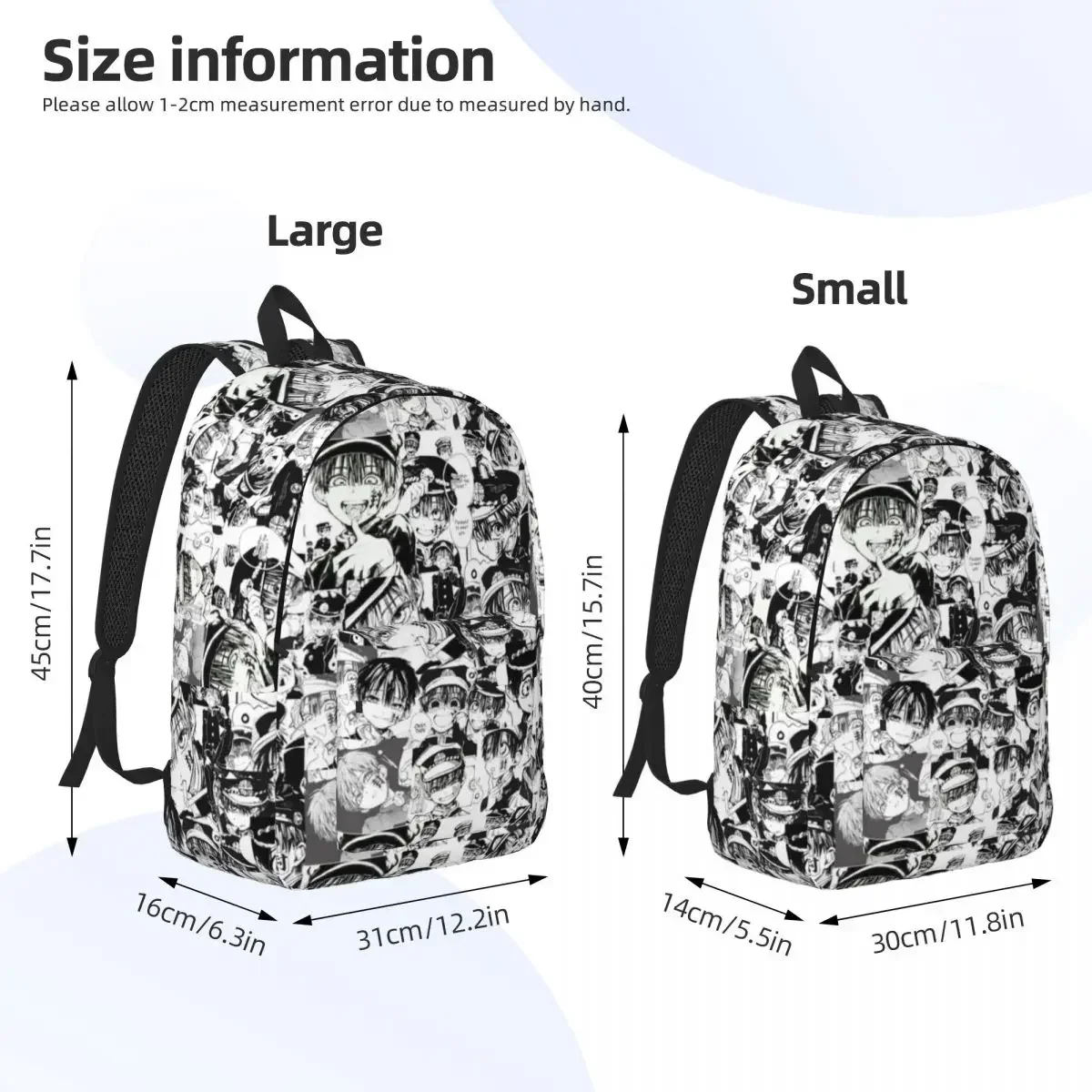 Plecak Toaletowy Hanako Kun Middle High College School Student Anime Bookbag Mężczyźni Kobiety Plecak na zewnątrz