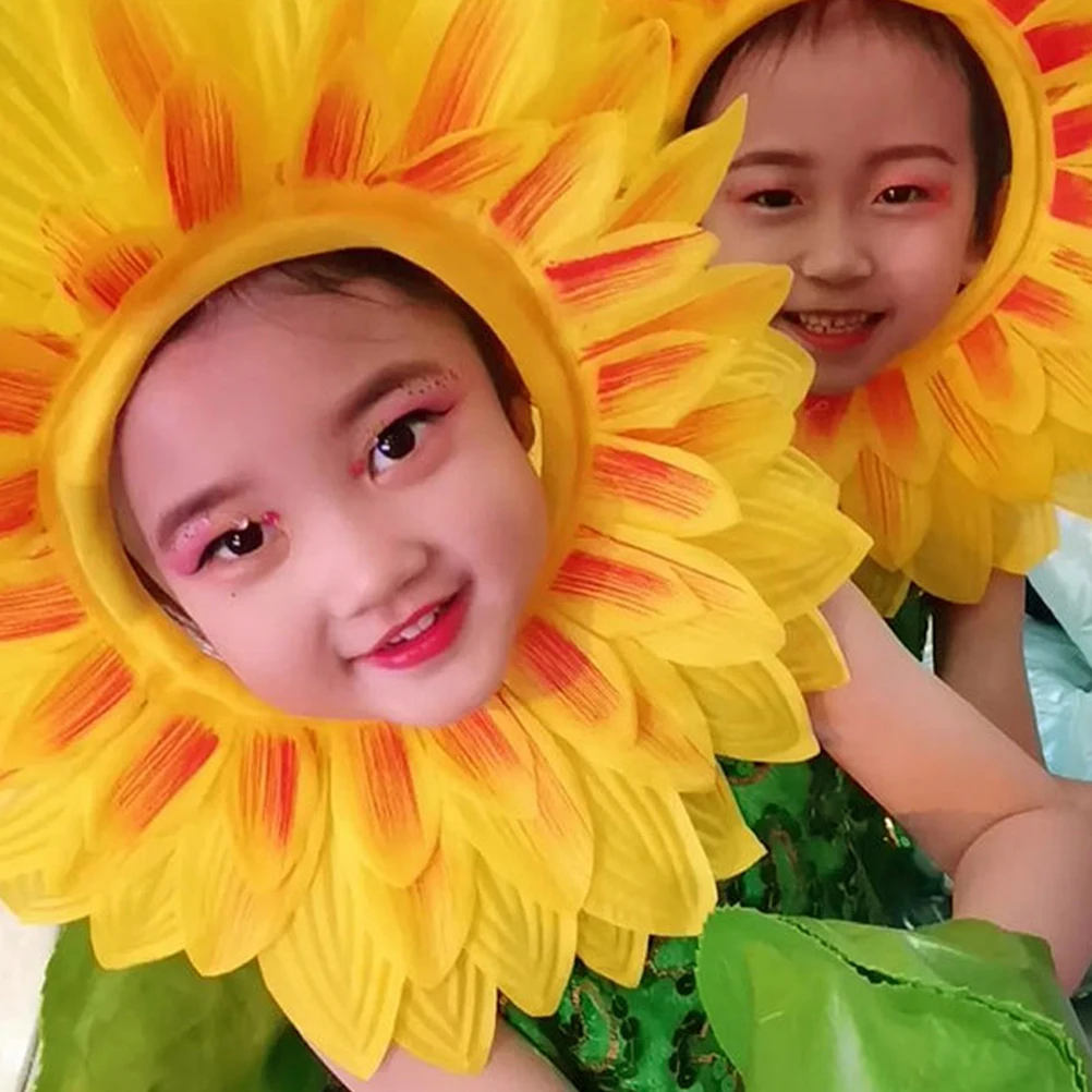 

1Set Sunflower Headgear Comfortable Soft Floral Headdress for Kids Dance Party Carnival Festival Accessories Sunflower Headgear
