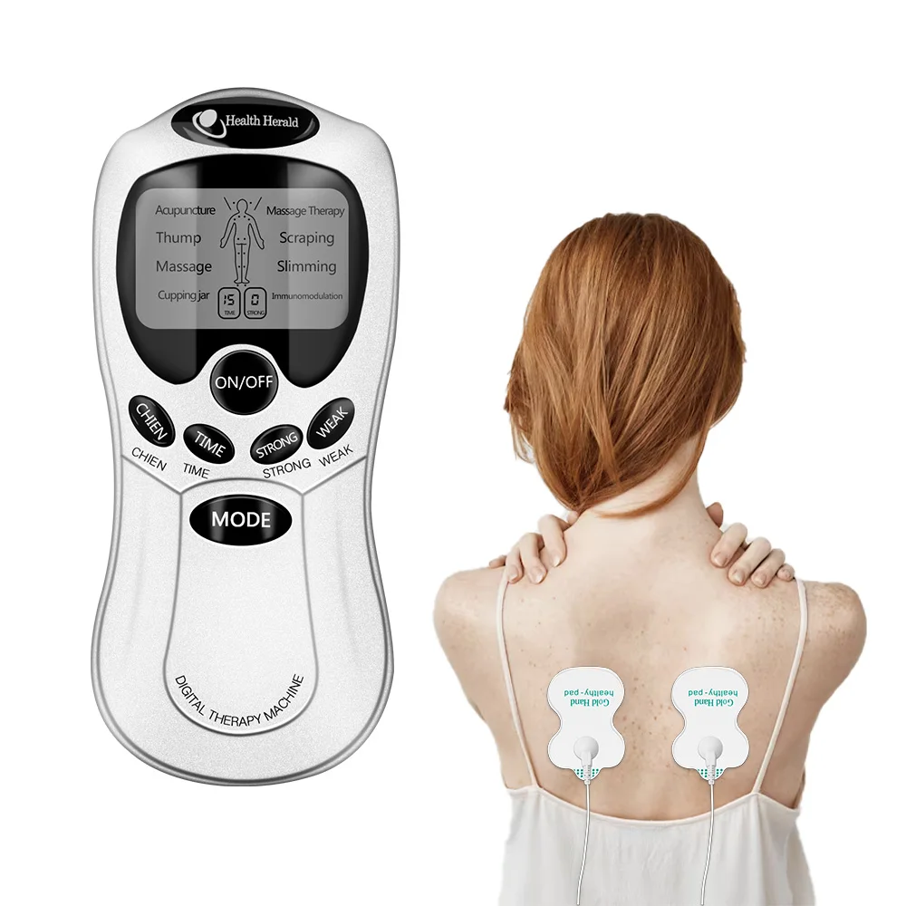 Electric Tens Unit Machine Pulse Massager Muscle Stimulator Therapy Pain Relief Digital Massage Electric Meridian Body Massage