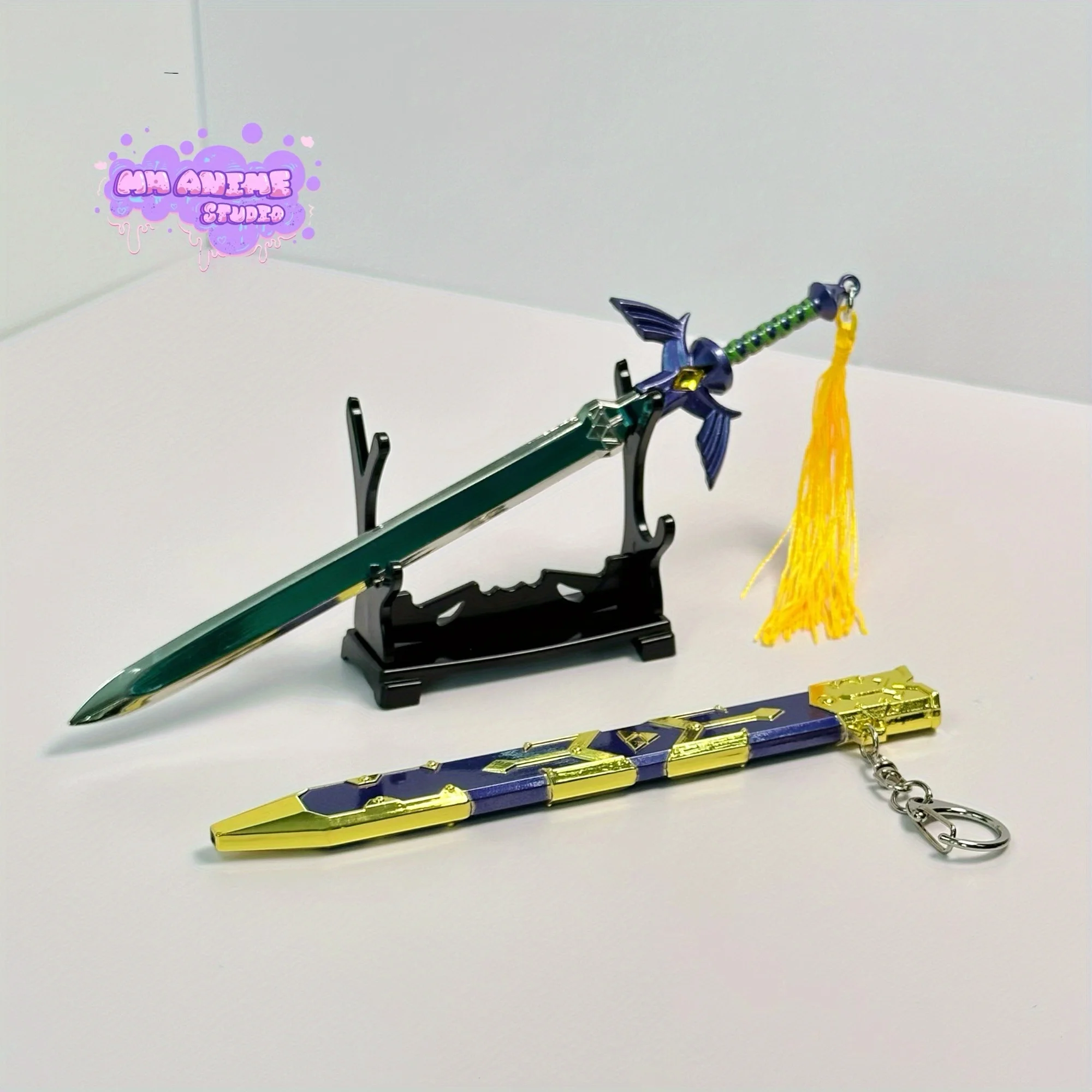 8.6inch 22cm Metalen Katana Zwaard Originele Samurai Sabel Ninja Mes Katana Sabel Cosplay Accessoires Prop Speelgoed Mini Katana Sabel