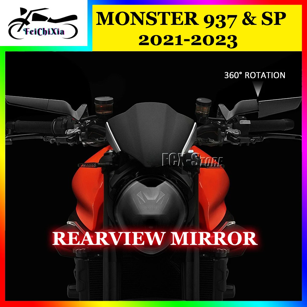 

For Ducati Monster 937 SP MONSTER 937 Motorcycle Accessories Rotatable Rearview Mirror Adjustable Side Mirrors