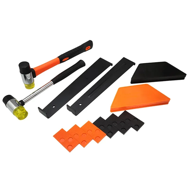Complete DIY Wood Laminate Flooring Installation Kit with 20pcs Spacers for Easy Floor Fitting