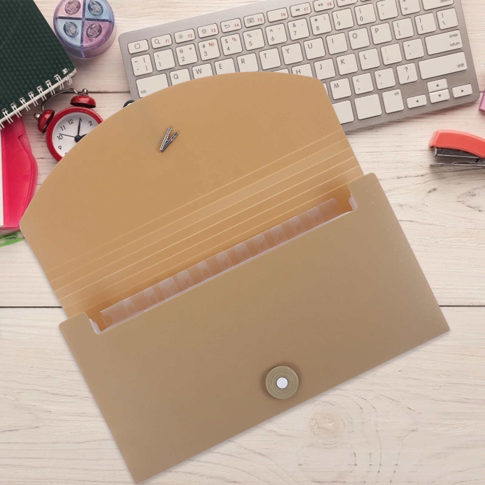 

13 Pockets File Folder Eco Friendly PP Waterproof Document Storage Accordion Expanding Organizer Boxes Colored Labels Efficient