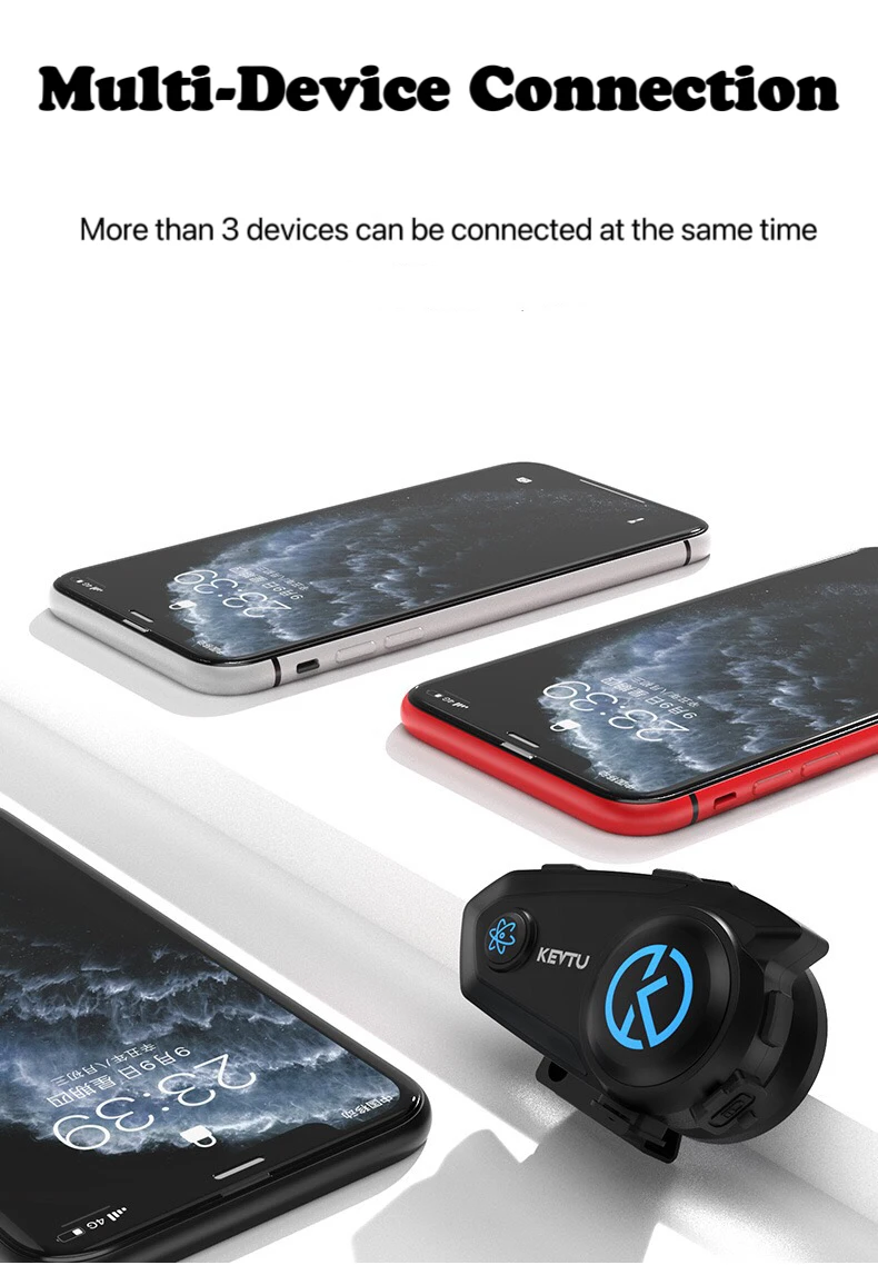 KEVTU New Model K10 Intercom for Motorcycle WirelessBT Headset