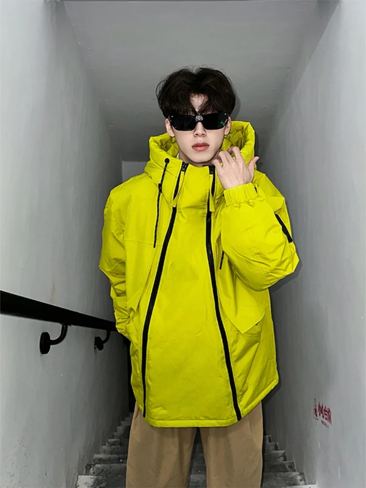 

Мужская утепленная зимняя пуховая куртка с капюшоном для катания на лыжах и активного отдыха, морозостойкая, на флисовой подкладке, на молнии, цветная, рабочая одежда