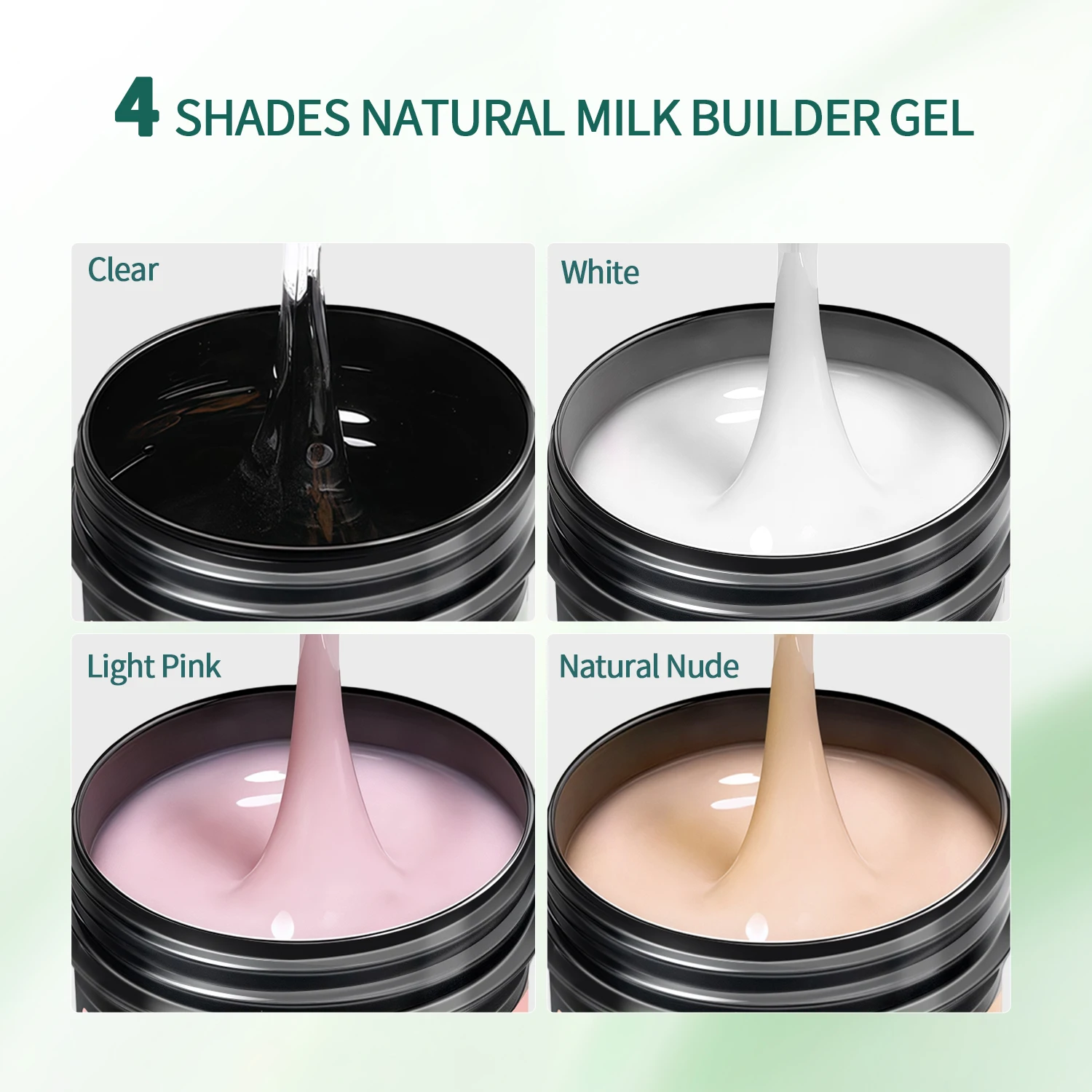 Nailpop100g Milky Smooth Builder Gel Large Capacity Nail Extension Acrylic UV/LED Gel Suitable for DIY Nail Art Design Tools