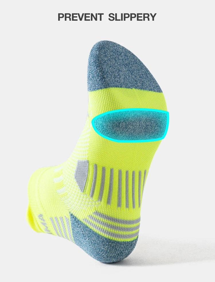 3 Paar Marathon-Socken für Herren und Damen, professionelle Sport-Knöchel-Laufsocken, verdickter, gepolsterter Schlauch, niedrig geschnitten, Fitness, kurze Socken aus Mesh – Detail 7