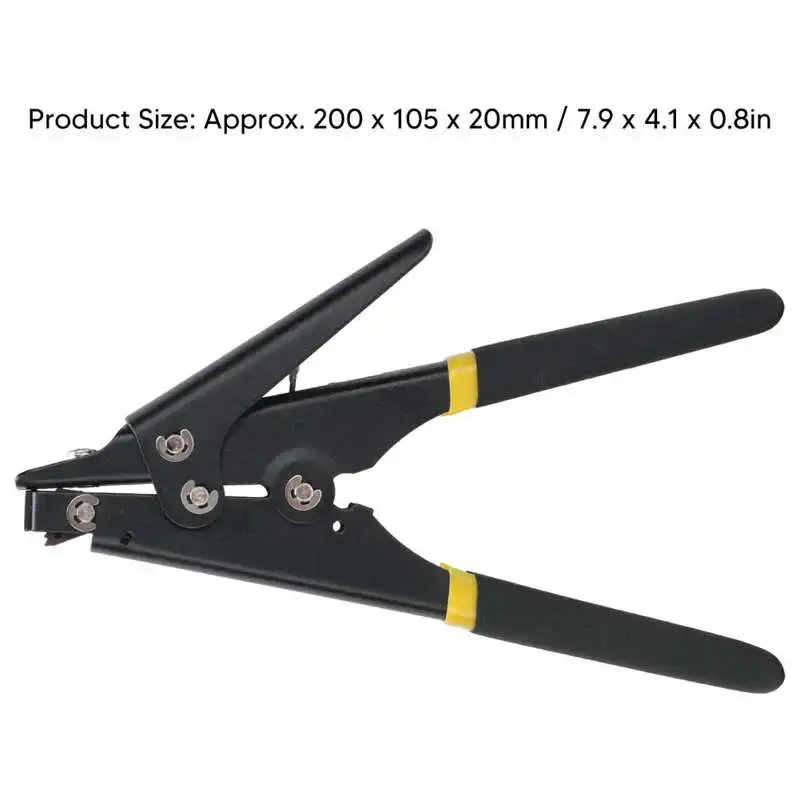 Cable Tie Tool HS-519 2.3-9.5mm Portable Nylon Cable Tie Adjustable Tension Plastic Zip Tie Plier Fastening and Cutting Tool