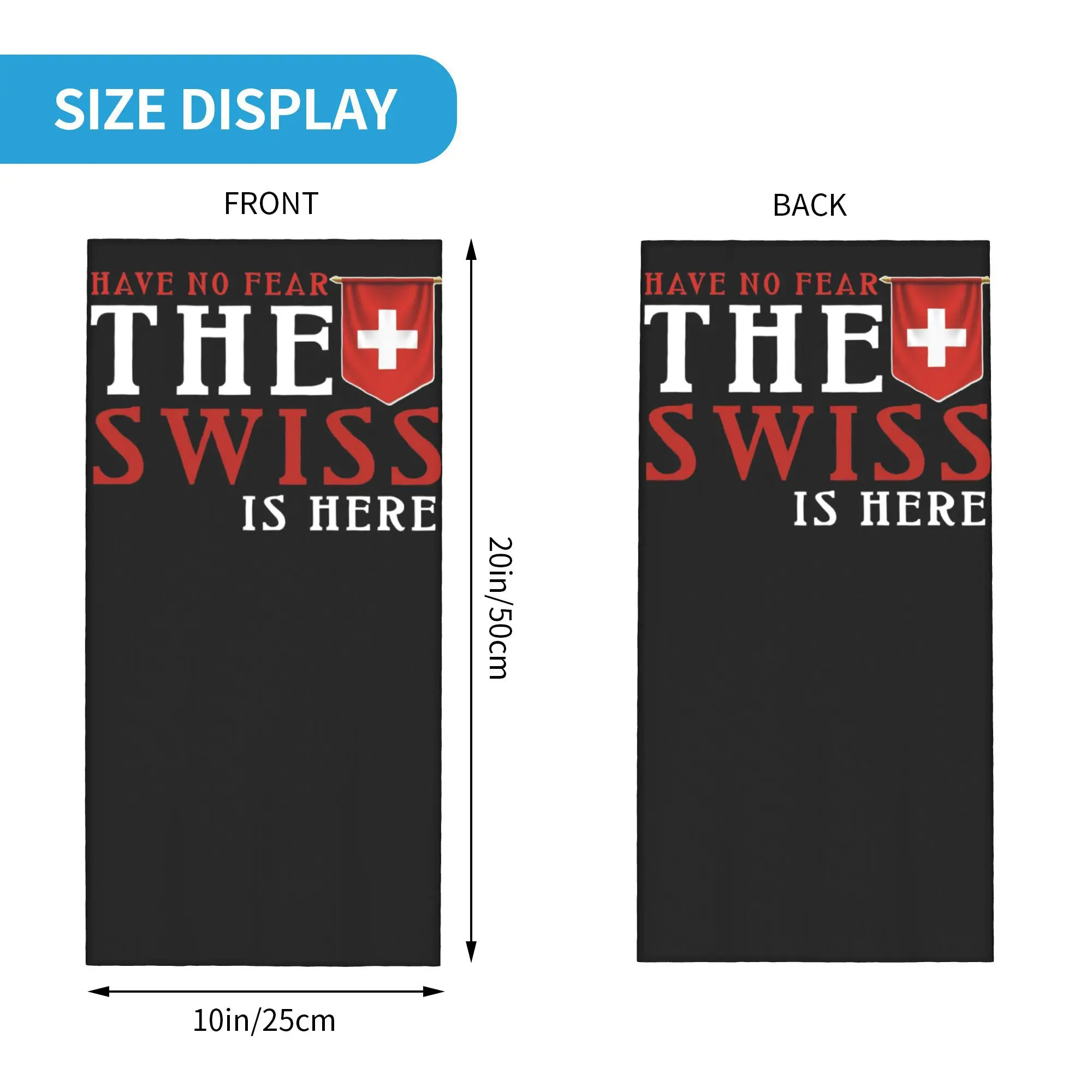 Pañuelo con bandera de Suiza, polaina para el cuello, bufanda estampada para la cara, bufanda multifunción para ciclismo, Unisex, transpirable para adultos